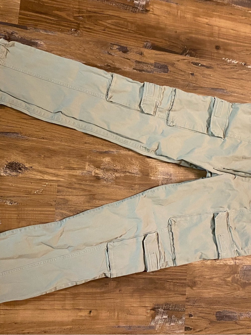 PacSun Sage Green Cargo Pants Y2K Utility Wide Leg Size M - Picture 2 of 6